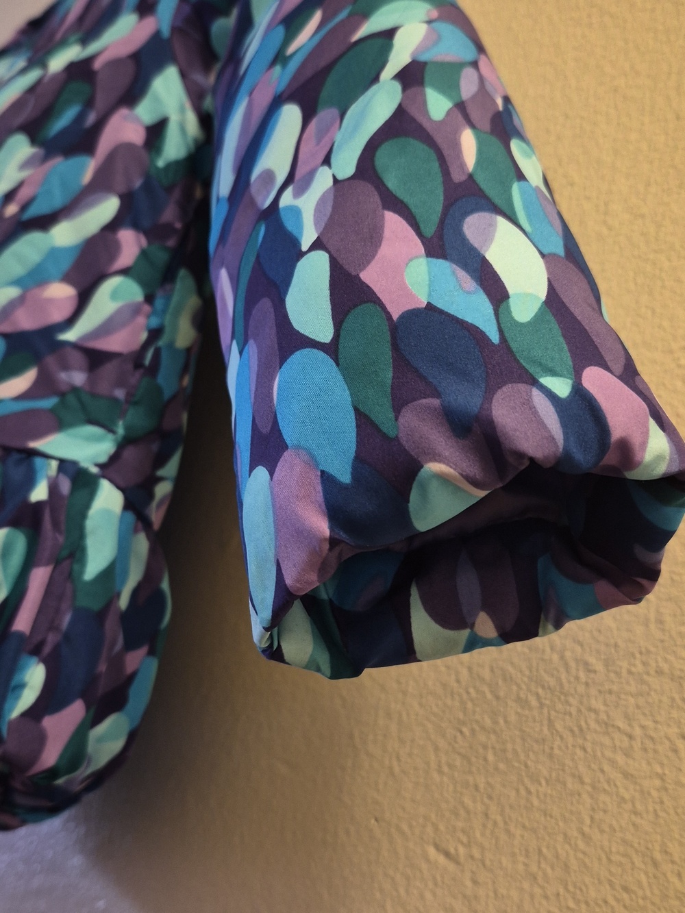 Gymboree Teal & Purple Patterned Puffer Jacket - Picture 3 of 7